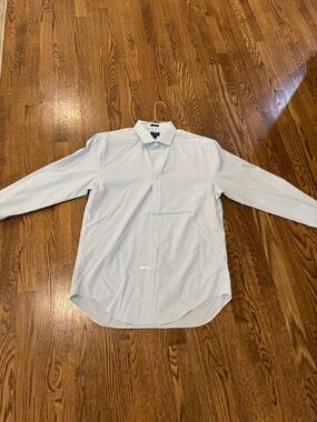 J Crew Light Blue Micro-Check Men's Dress Shirt